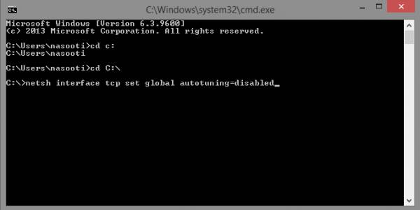 مشاهده Command prompt در ویندوز برای افزایش سزعت اینترنت 